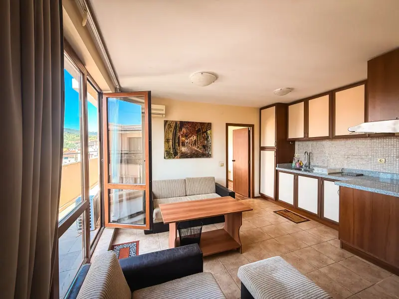 Skyline Terrace Apartment · Open-plan living area